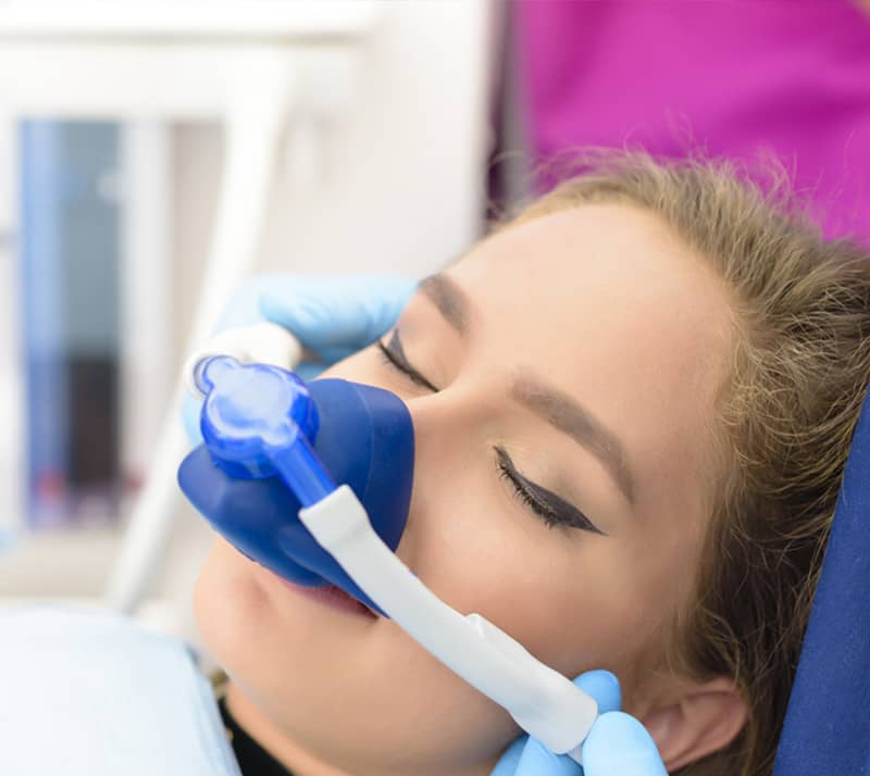 patient receiving oral sedation